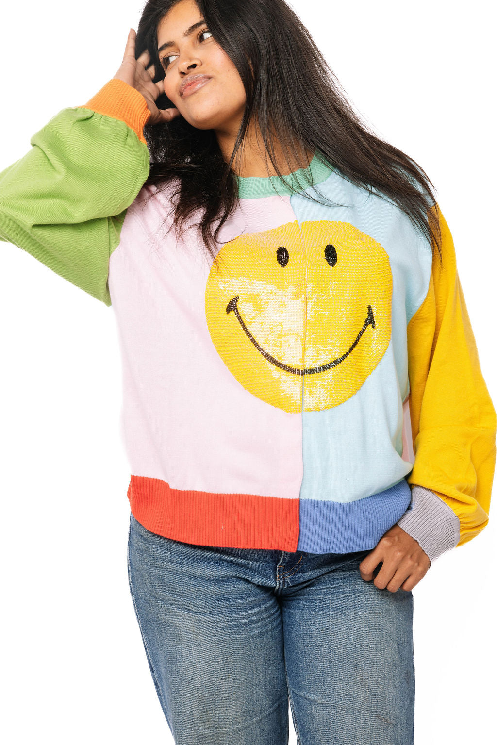 Suéter con licencia Colorblock Smiley®