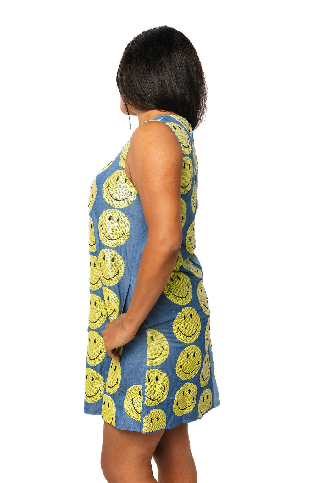 Licensed Two Tone Denim Smiley® Dress