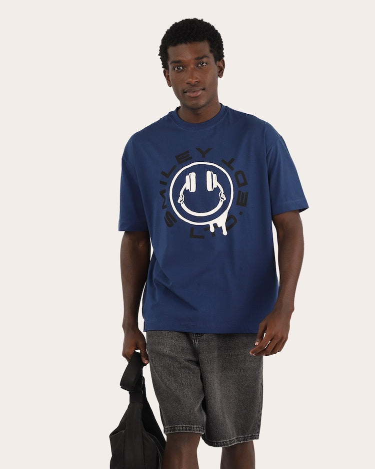Men's Boxy T-Shirt - Blue | The Smiley Company