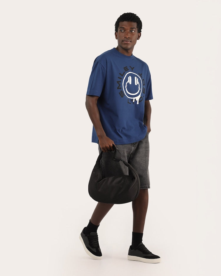 Men's Boxy T-Shirt - Blue | The Smiley Company