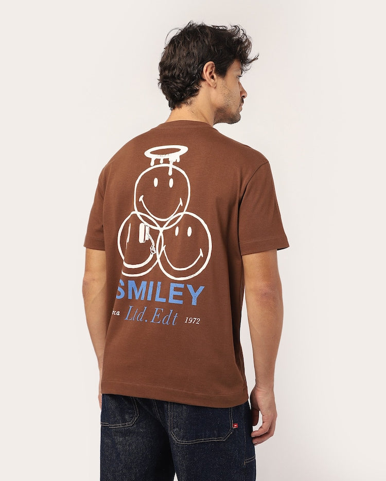 Men's regular t-shirt - brown | The Smiley Company