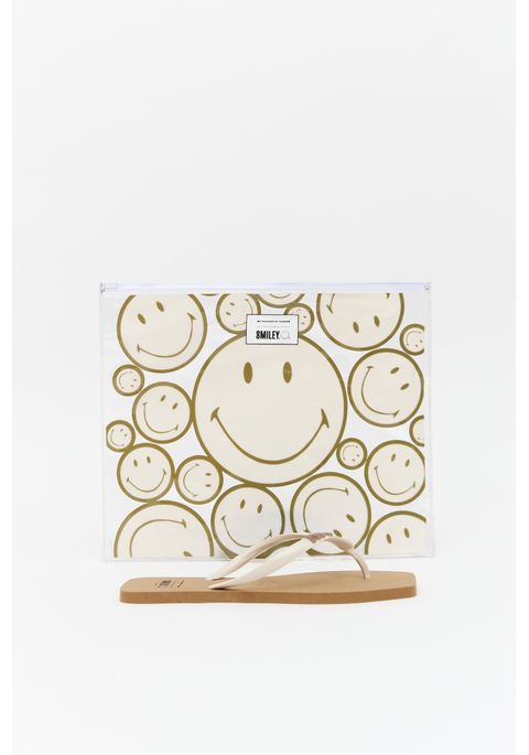 Smiley Flip Flop and Toiletry Bag Kit