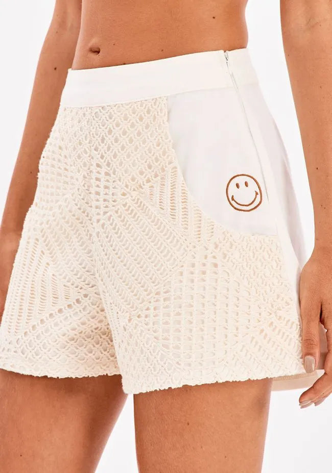 Shorts with Smiley Overlay