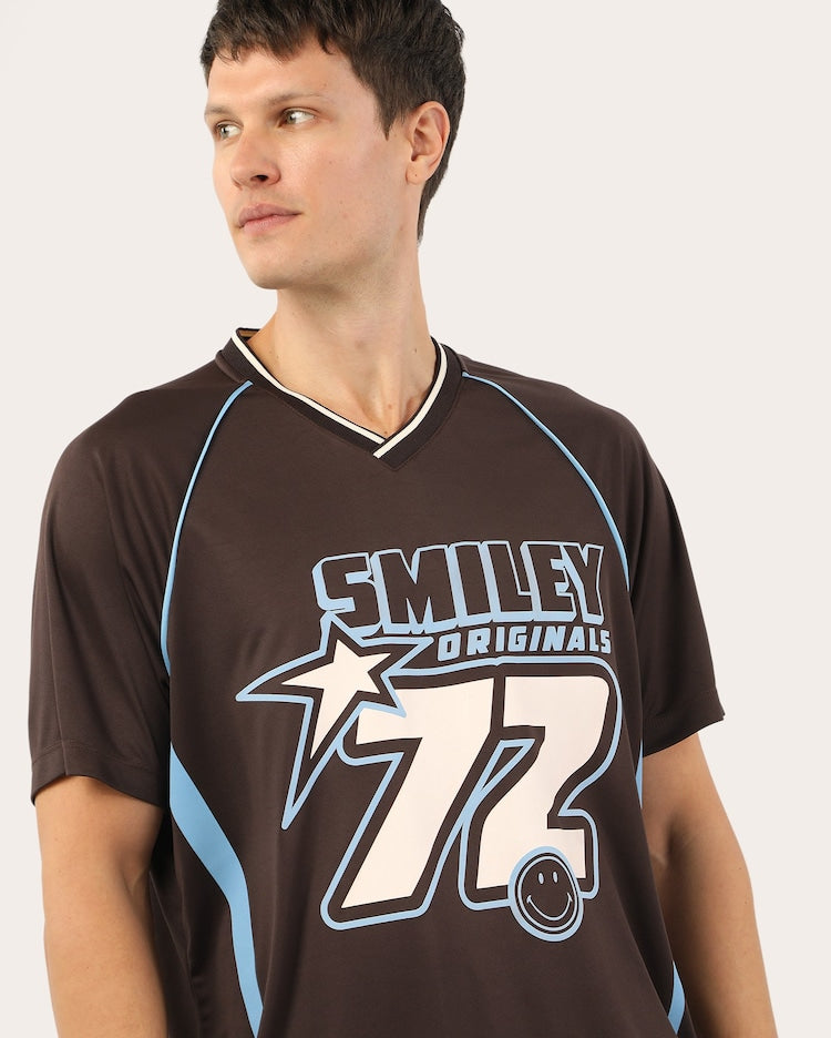 Men's relaxed printed t-shirt - Brown | The Smiley Company