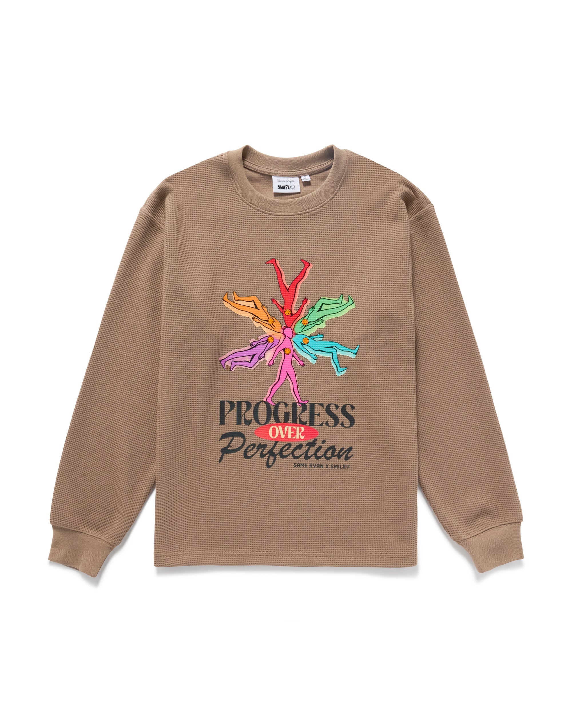 Smiley® Trust The Process Thermal Longsleeve, Brown