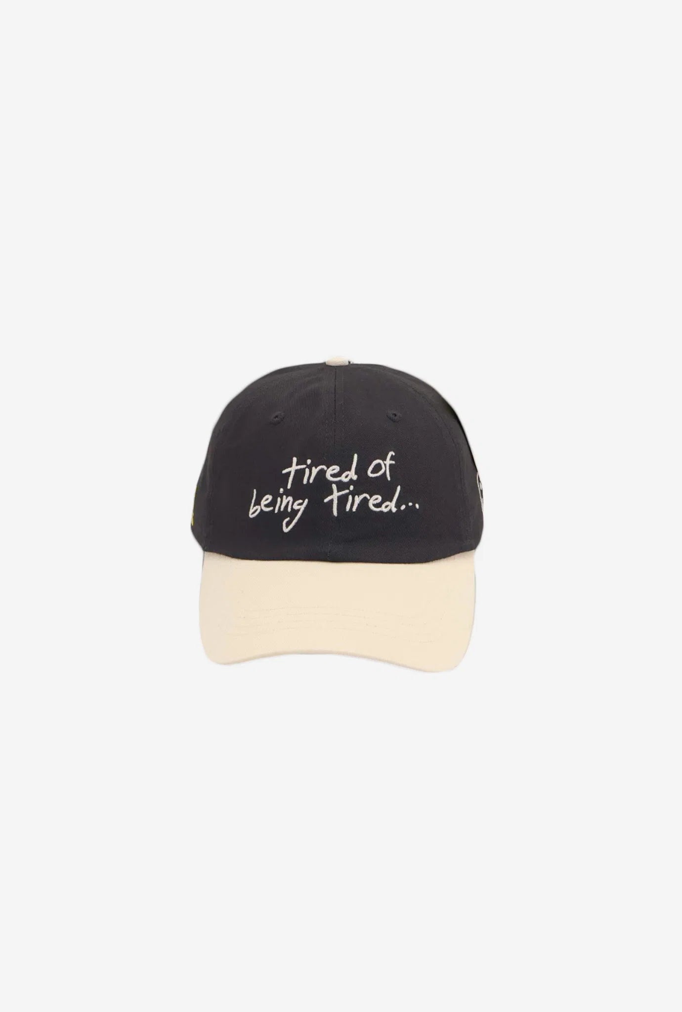 P/C x Smiley®: Tired of Being Tired Dad Cap - Faded Black / Ivory
