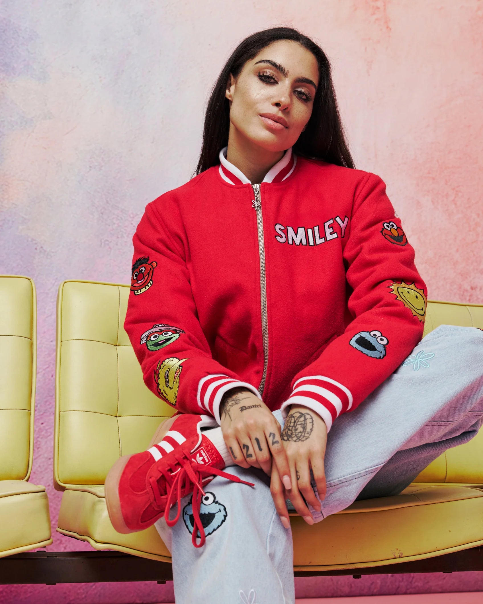 Sesame Street The Happiness Crew Varsity Jacket