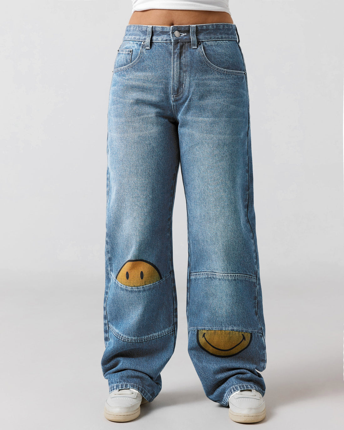 Split Jeans Sticker Smiley® Split Denim Jeans