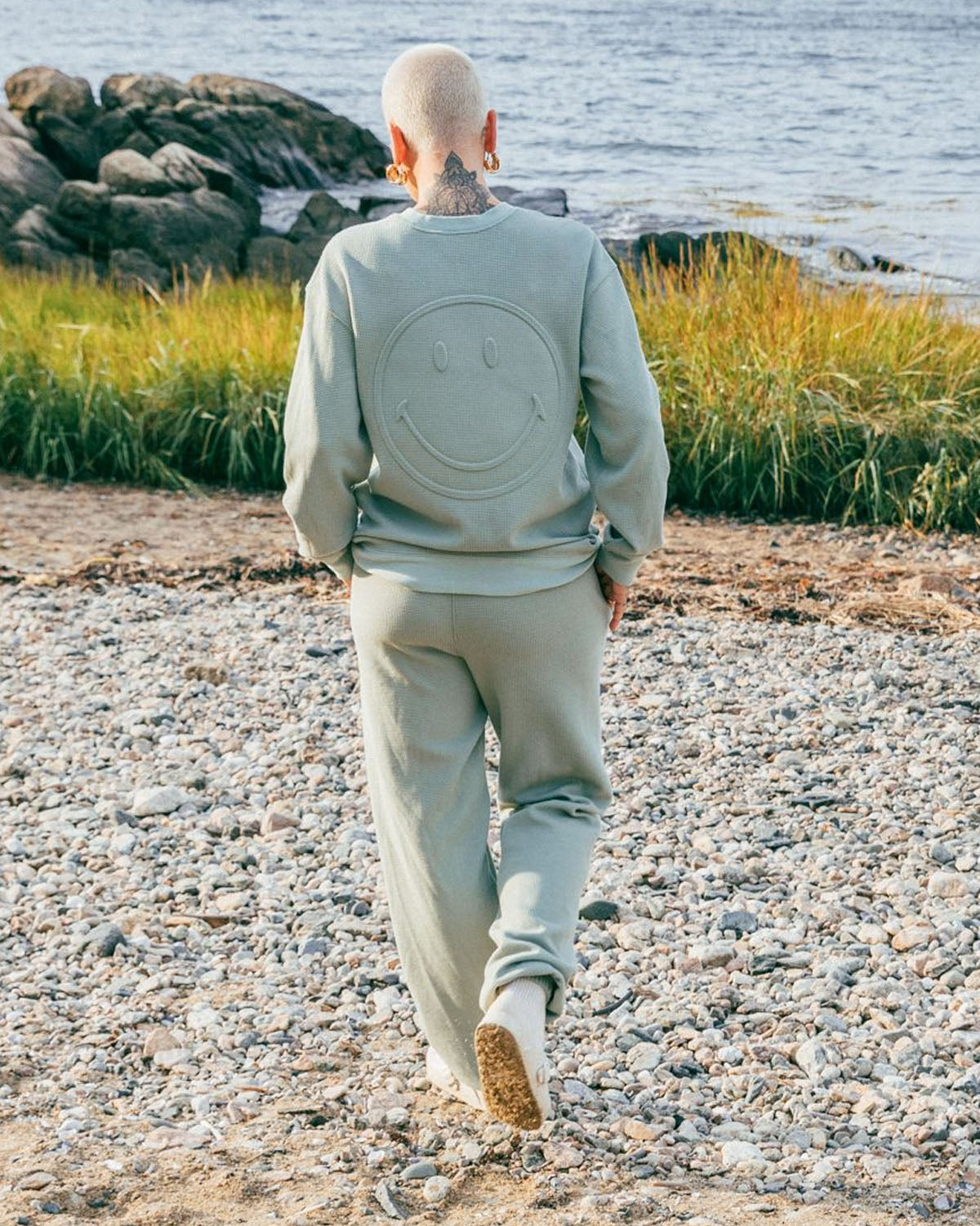 Smiley® Thermal Crewneck, Olive