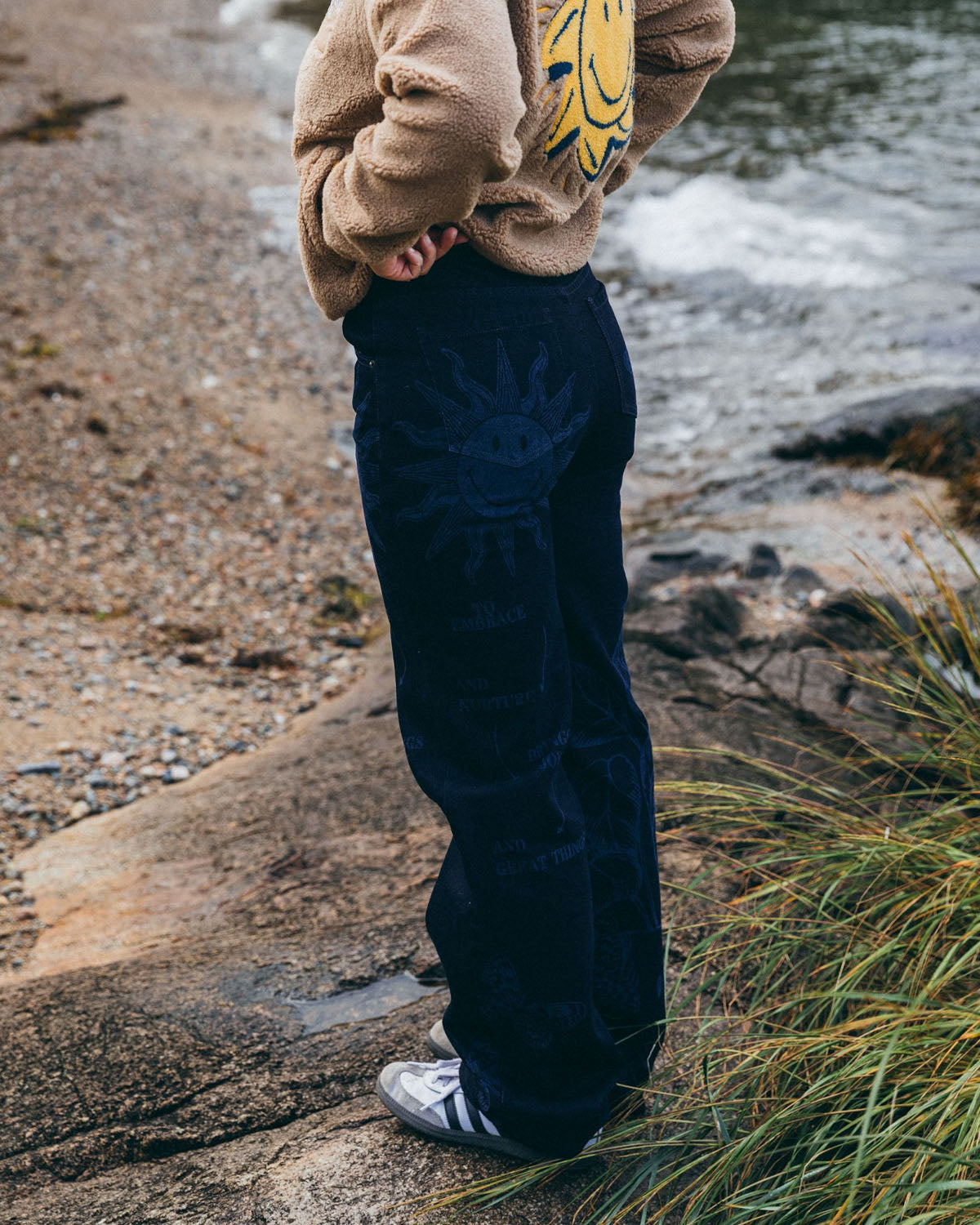 Smiley® Over-dye Printed Denim Jeans