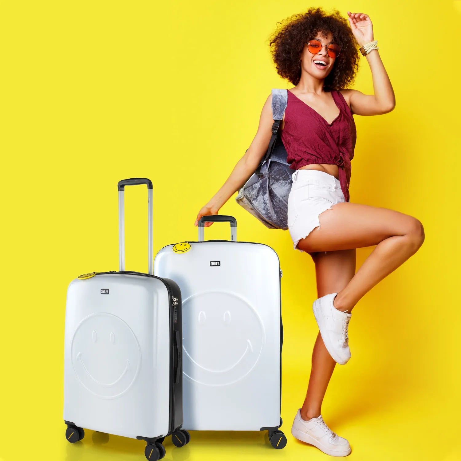 Arsamar x Smiley® | Suitcases with a capacity of 88 L