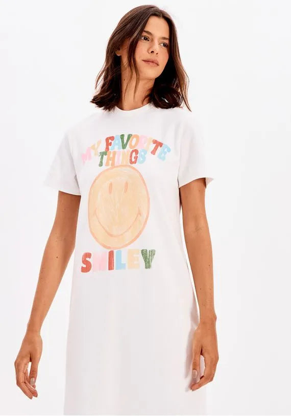 Vestido T-Dress Super Midi Smiley