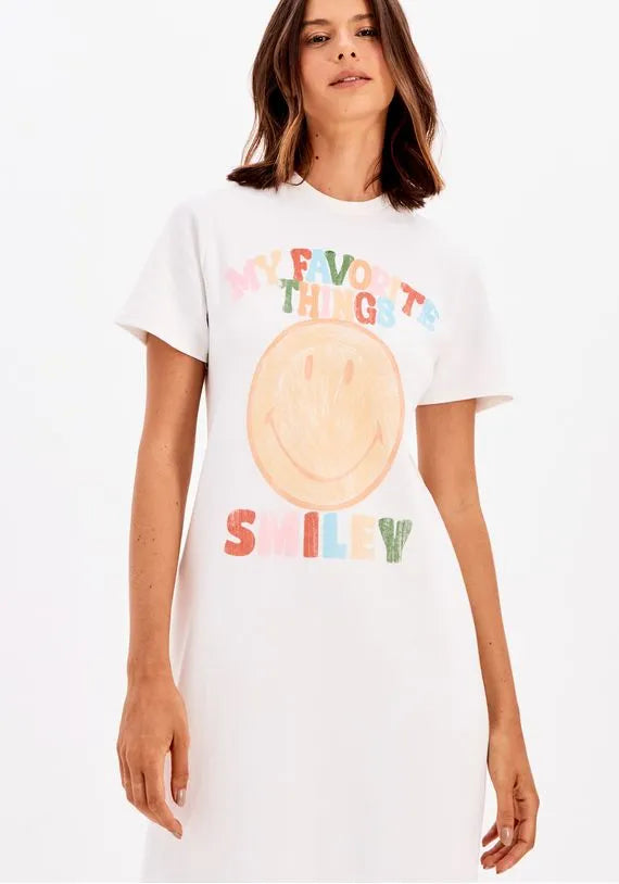 Vestido T-Dress Super Midi Smiley