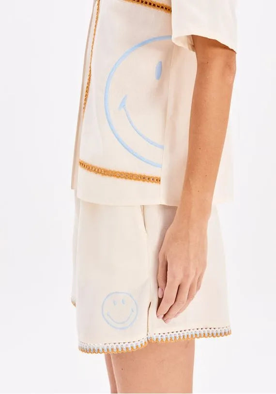 Long Sleeve Shirt with Smiley Linen