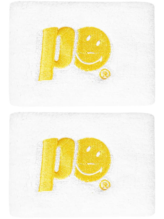 Prince x Smiley Singlewide Wristbands White