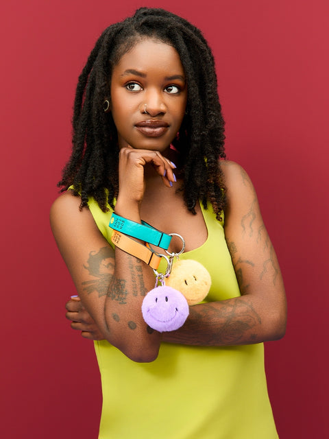 Smiley ECO Fuzzy Bag Charm