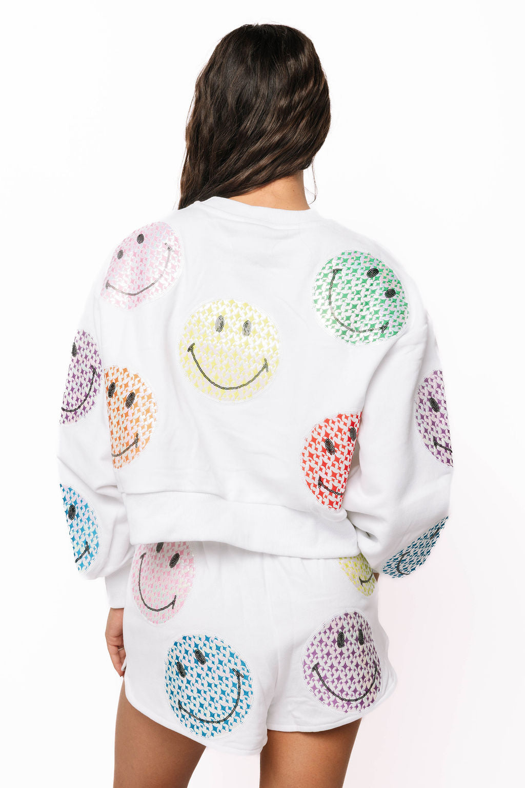 Short sous licence Multi Smiley® blanc dispersé