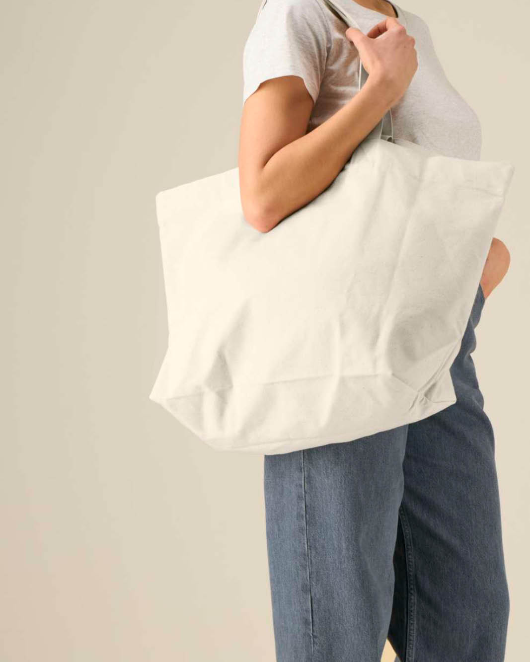 Smiley Run Club Recycled Oversized Tote Bag
