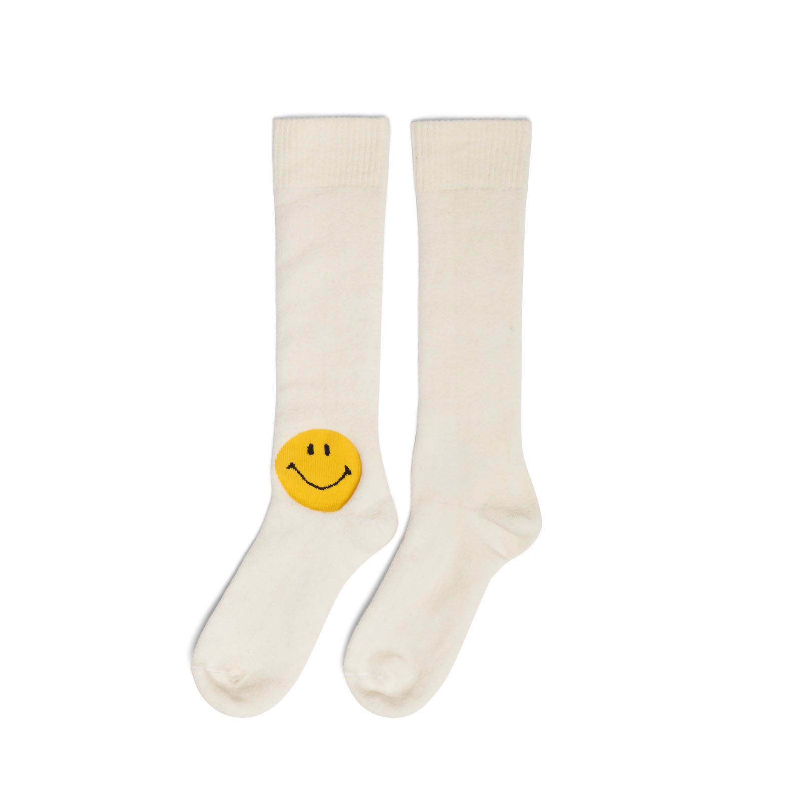 Weiße Smiley-Socken